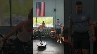 Bosu ball balance exercises at NPTI Florida (Orlando)