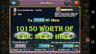 Clash of Lords 2 10x Epic Hero Hire | 10150 Worth of epic hero hire |