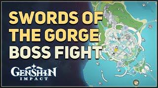 Swords of the Gorge Boss Fight Genshin Impact