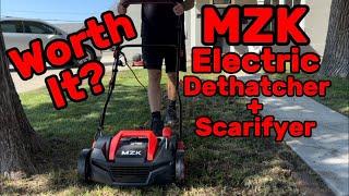 Revitalize Your Lawn with the MZK 15-Inch 2-in-1 Electric Dethatcher & Scarifier