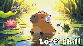 Relaxing Lofi Vibes with Capybara & Frog by the Lake 