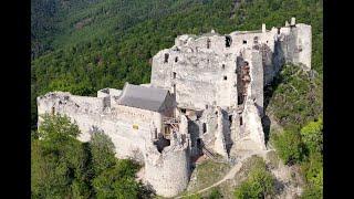 UHROVEC and UHROVEC CASTLE, SLOVAKIA - 4K