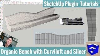 Modeling an Organic Bench with Slicer and Curviloft in SketchUp