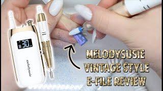 AMAZON E-FILE REVIEW | MELODYSUSIE VINTAGE STYLE ELECTRIC NAIL DRILL | MelodySusie E-File