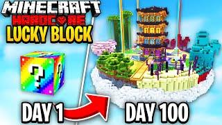 I Spent 100 Days In ONE BLOCK LUCKY BLOCK!