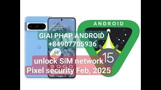 unlock SiM network Google Pixel Android 15 security patch Feb 2025