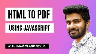 How to convert HTML div to PDF using JavaScript - HTML to PDF