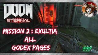 DOOM ETERNAL - All Codex Pages Locations in Mission 2 Exultia