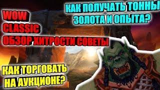 КАК НАФАРМИТЬ ТОННЫ ЗОЛОТА,ОПЫТА, ПОЛЬЗОВАТЬСЯ АУКЦИОНОМ, СОВЕТЫ И ХИТРОСТИ WOW CLASSIC