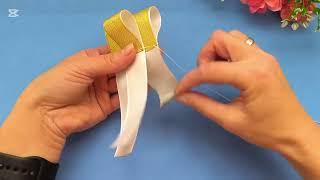 DIY/ШЕДЕВР к НОВОМУ ГОДУ! !! WOW!!! Amazingly beautiful hair bows)))