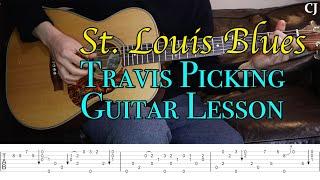 St. Louis Blues - Chet Atkins (With Tab) | Watch & Learn Travis Picking Guitar Lesson