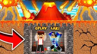 TAJNY BUNKIER PRZED ERUPCJĄ WULKANU W MINECRAFT?! GPLAY & LAKI