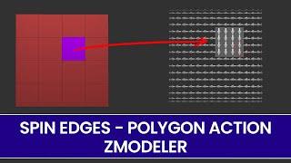 SPIN EDGES - Polygon Action - ZModeler - ZBrush Tutorial for Beginners