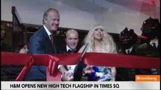 H&M Goes High Tech in Times Square With Lady Gaga