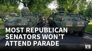 Majority of Senate Republicans tell Scripps News they will not attend Saturday's military parade