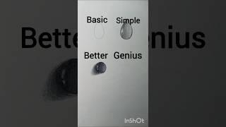 Drawing basic vs simple vs better vs genius drawing of water drop #drawing #shortfeed #art #trending