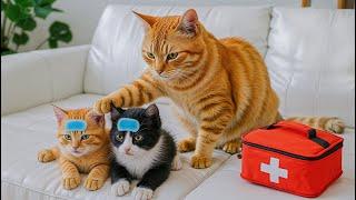 Mama Cat Take Care Of Sick Kittens Back to Health ️ – Heartwarming Home Cat Story ️#cat #cute