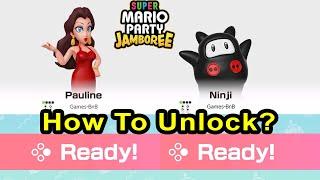 Super Mario Party Jamboree - How To Unlock Pauline and Ninji Characters