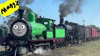 Steamrail engines as Thomas characters whistles and horns part 1