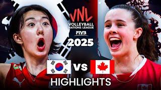 KOREA  vs CANADA  | HIGHLIGHTS | Women's VNL 2025