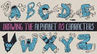 Drawing the Alphabet as Cartoon Characters in Procreate