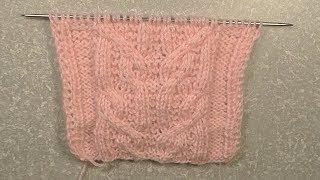 0199-узор.Наклонный росток. Вязание спицами. Pattern. Knitting with needles