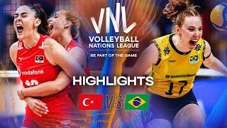 Türkiye  vs. Brazil  - Highlights | Week 2 | Women's VNL 2025