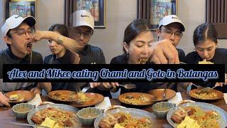 Alex Gonzaga and Mikee Morado eating Chami and Goto in Batangas