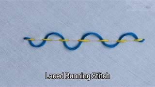 Laced Running Stitch In Hand Embroidery Stitches Tutorial