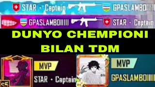 ASLAMBOI va STAR•CAPTAIN  TDM.Dunyo chempioni bilan daxshatli o'yin//PUBG MOBILE