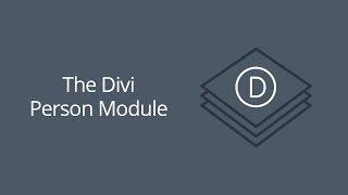 The Divi Person Module