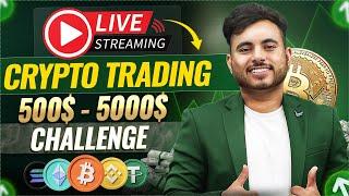 Live Crypto & Gold Trading  | $500 - $5000 Challenge DAY 4 | 21 JUNE 2025  | Live Crypto Trading