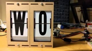 DIY split-flap display: 2 character test