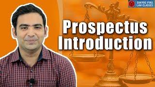 Prospectus Introduction by Advocate Sanyog Vyas