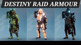 Destiny Showcasing ALL Hunter Raid Armour With Ornaments!