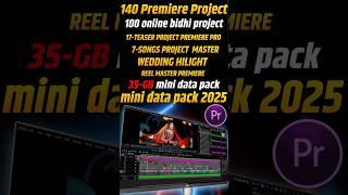 152 premiere pro mini data cinematic project | bidhi project wedding teaser reels title project