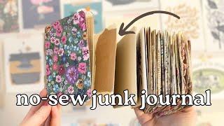 Making a no-sew junk journal  Easy binding method using recycled papers