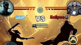 Shadow Fight 2: Defeating Titan (Eclipse): Without any mythical sets.  [IOS / iPad]