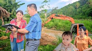 Thu has built a solid embankment to prevent water. Rest assured when the flood season comes.