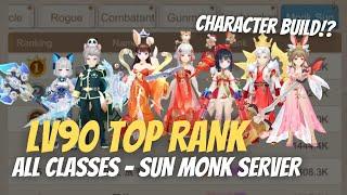 Lv90 Character Build All Classes from Top Rank at Sun Monk Server - Cloud Song