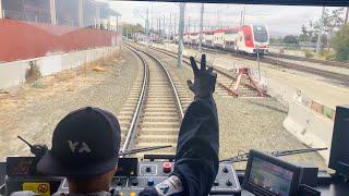 VTA Light Rail Green Line Ride (Winchester - Old Ironsides) [CAB VIEW]