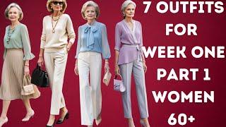 7 Stylish Daily Outfits: A One-Week Wardrobe Guide for Women 50+ Part 1