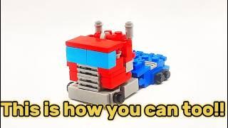 I made a lego Optimus Prime!!