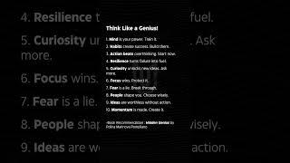 Think Like a Genius | 10 Mindset Shifts for Success