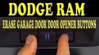 Dodge Ram Erasing Universal Garage Door Opener Remote System Buttons