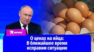 Владимир Путин о ценах на яйца: В ближайшее время исправим ситуацию