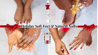 Spa Vibes Soft Feet & Natural Nails Tutorial | Holiday Edition