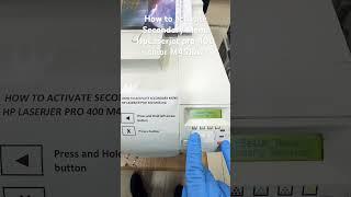 How to activate Secondary Menu Hp Laserjet Pro 400 Color M451nw