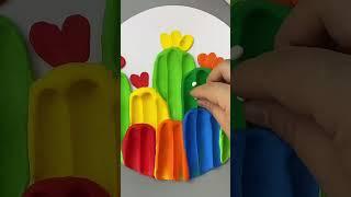 Let’s use clay to make beautiful creative cactus paintings with your children. Simple and interesti