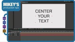 Center the anchor point on a text layer in After Effects